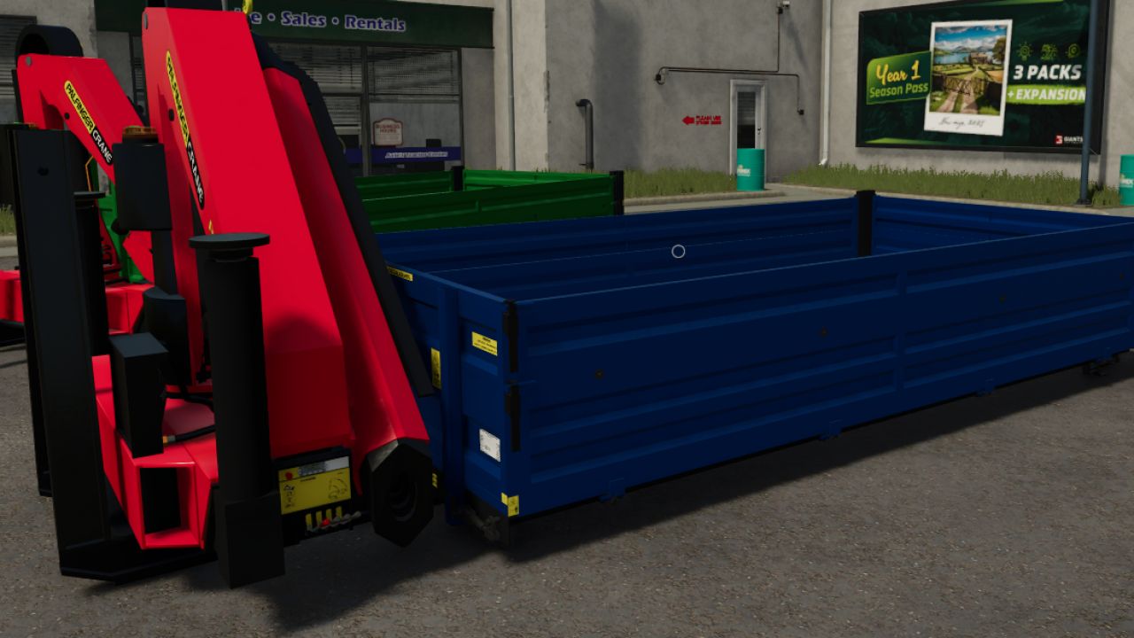 Plateforme Multilift avec grue Palfinger