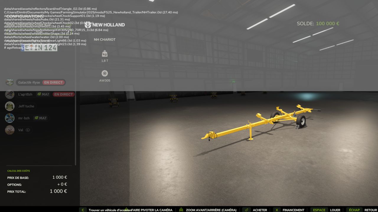New Holland cutterbar trolley