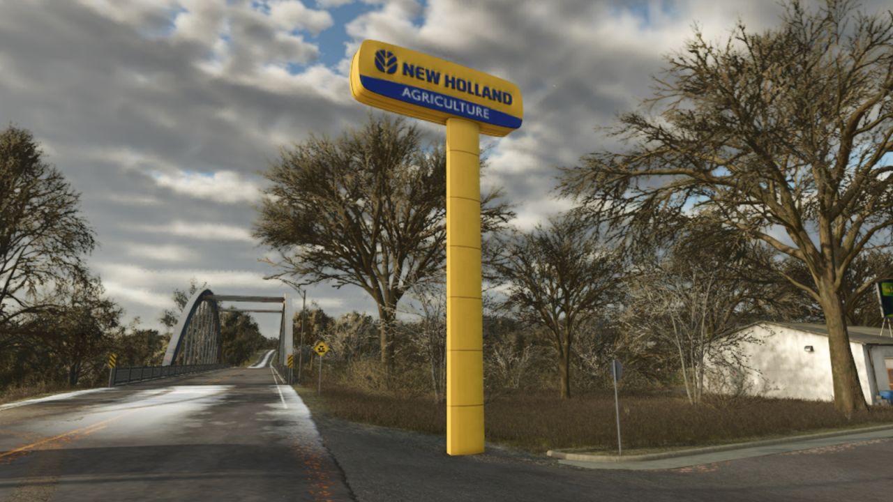 Letrero de distribuidor New Holland