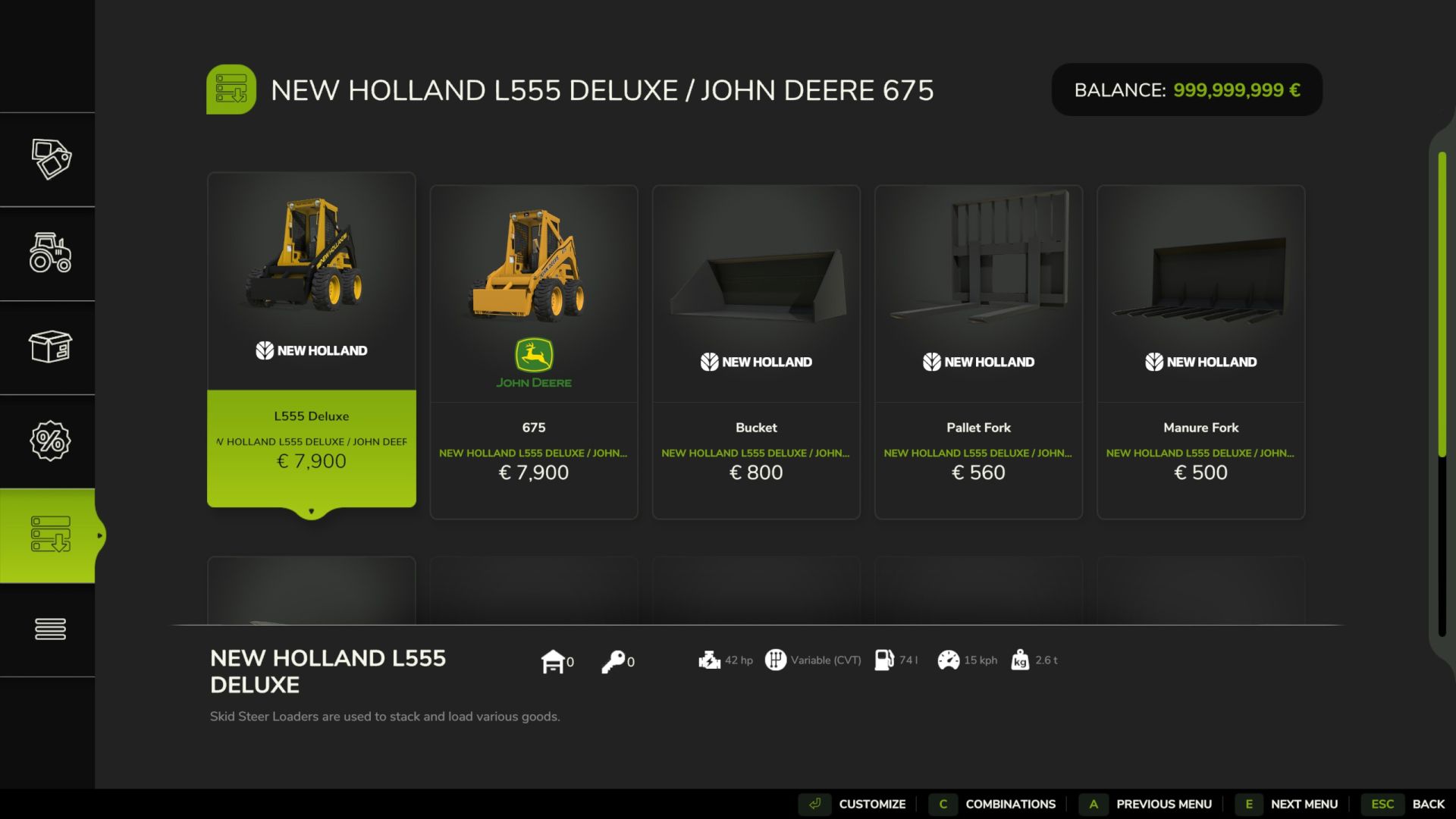 New Holland L555/John Deere 675/B