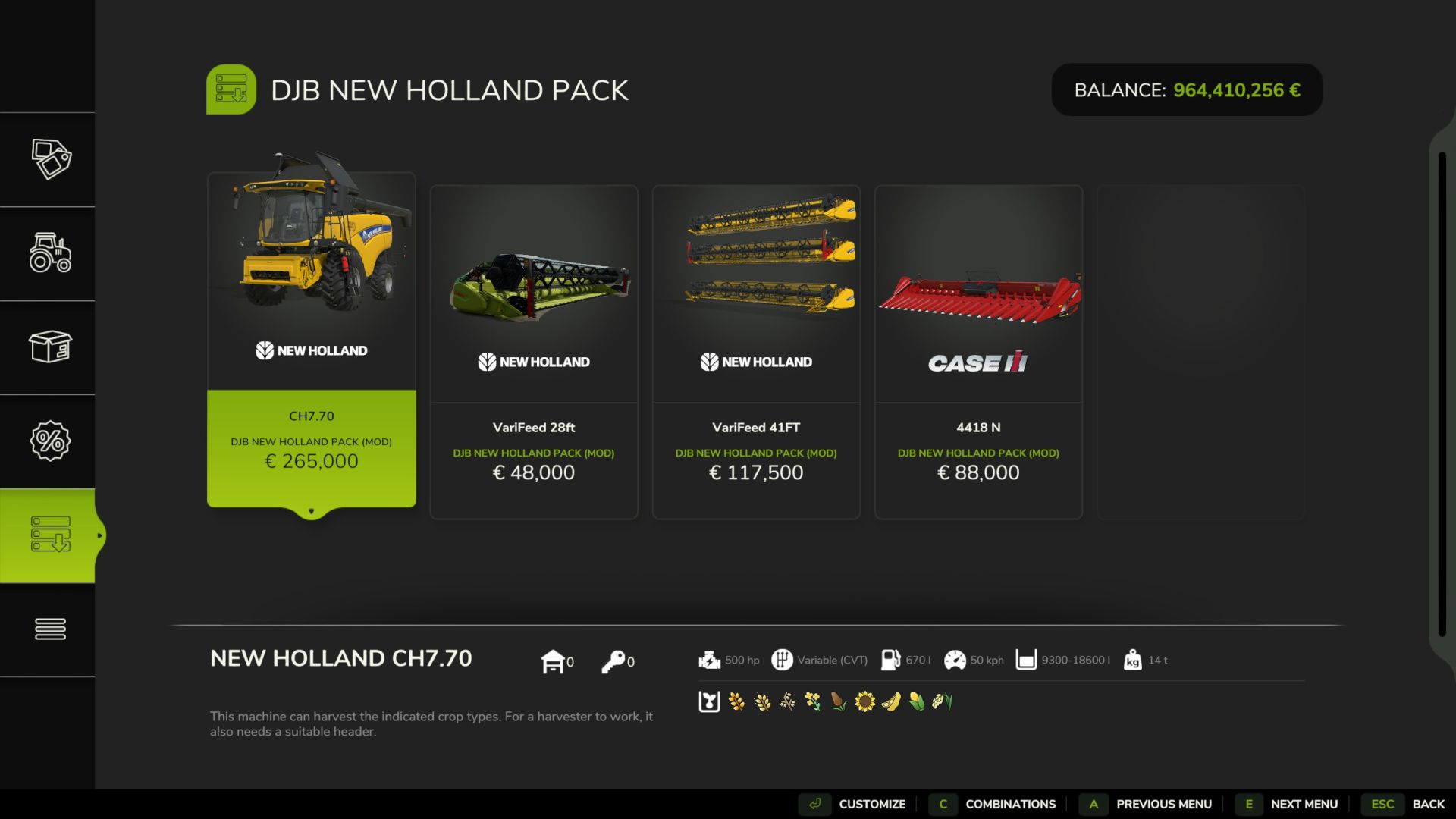 New Holland Pack