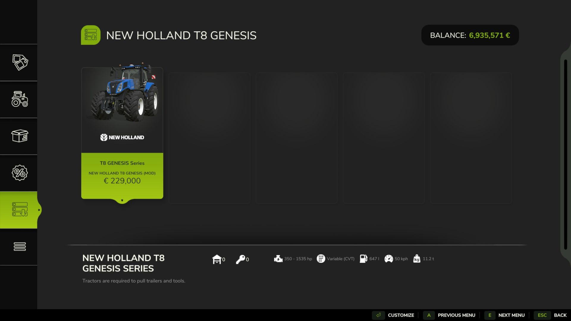 New Holland T8 Genesis