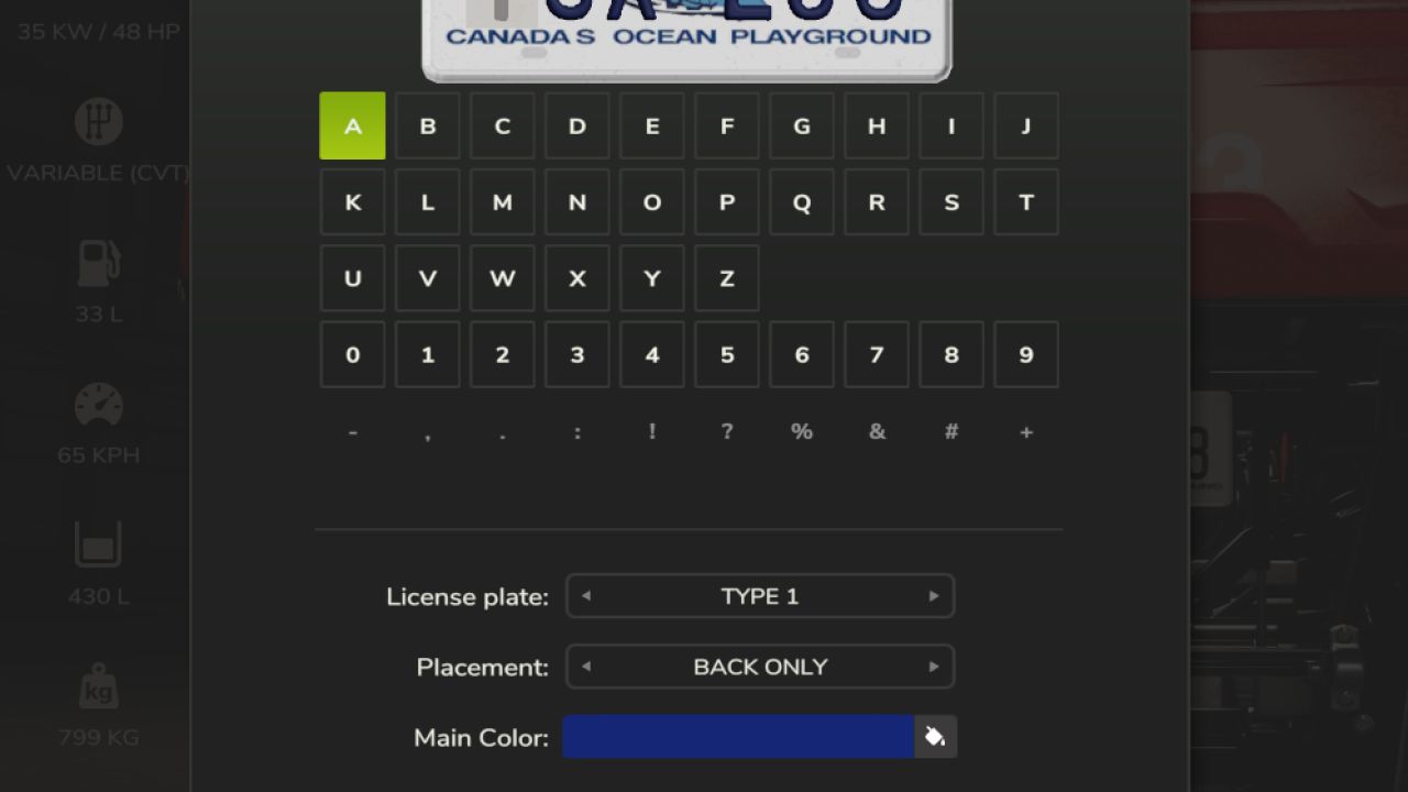 Nova Scotia license plate