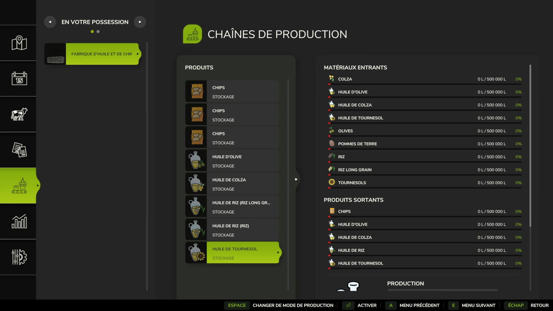 Olie- en chipsfabriek