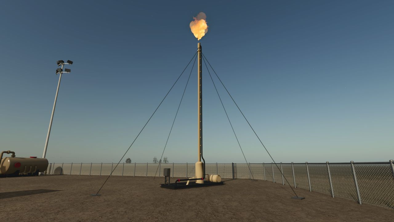 Oil field flare