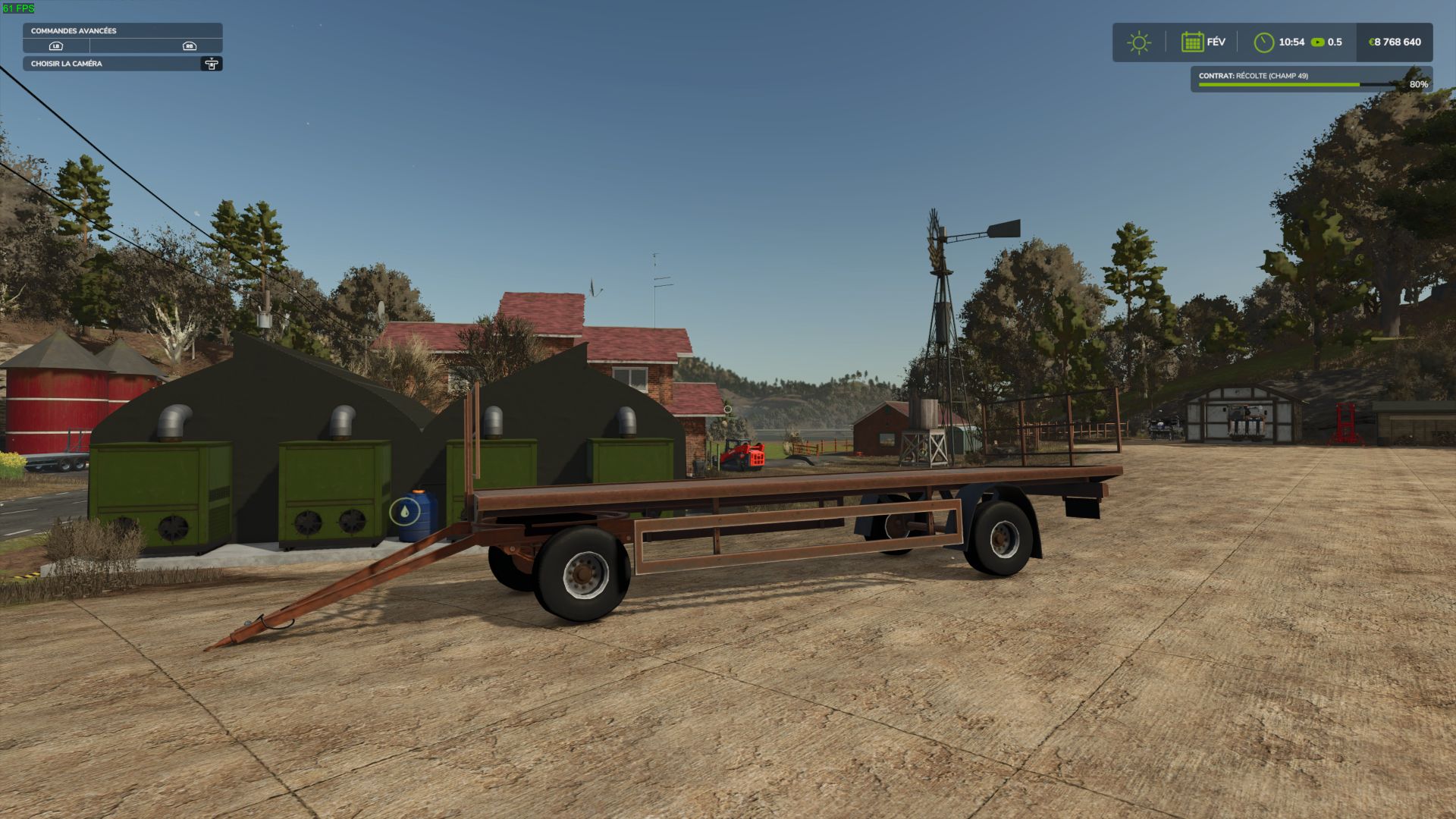 Old Bale Flatbed Trailer
