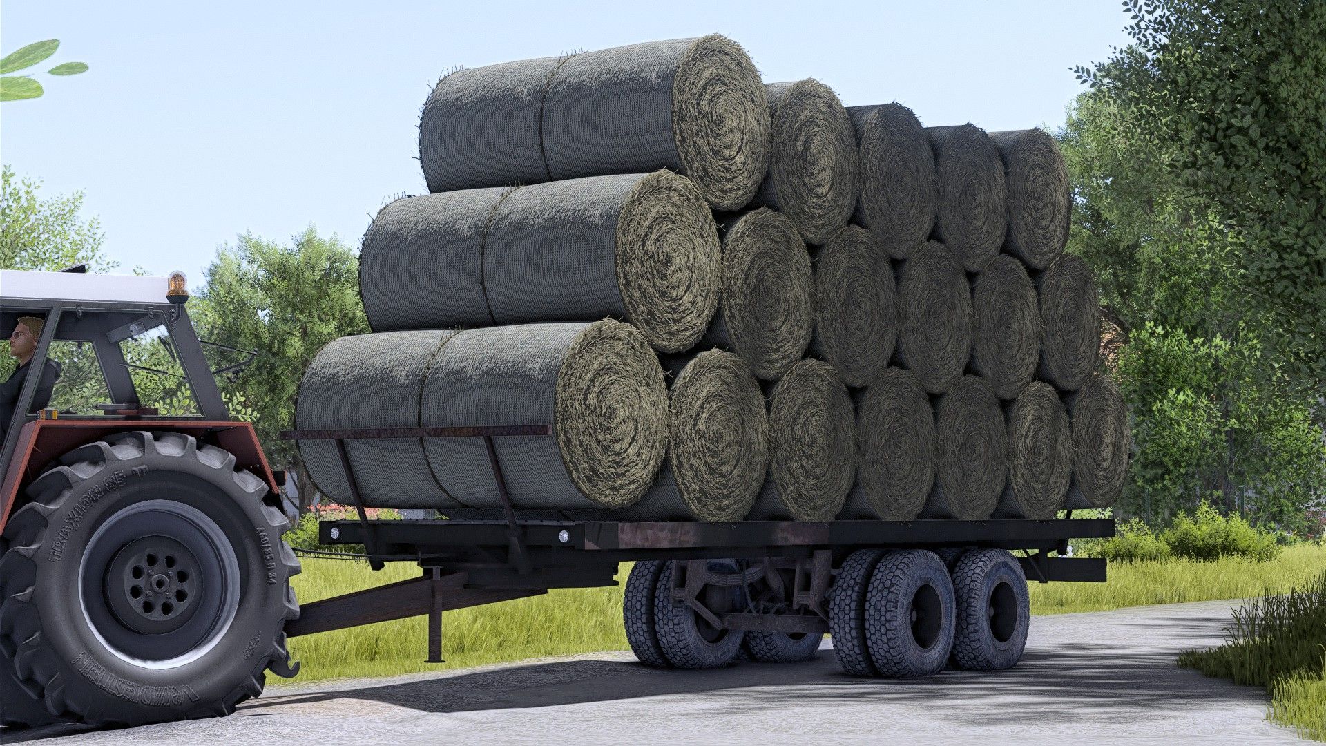 Alter Ballenanhänger mit Autoload