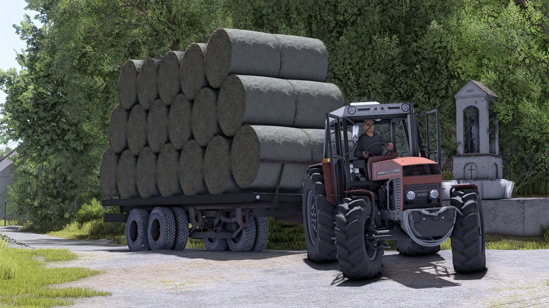 Alter Ballenanhänger mit Autoload