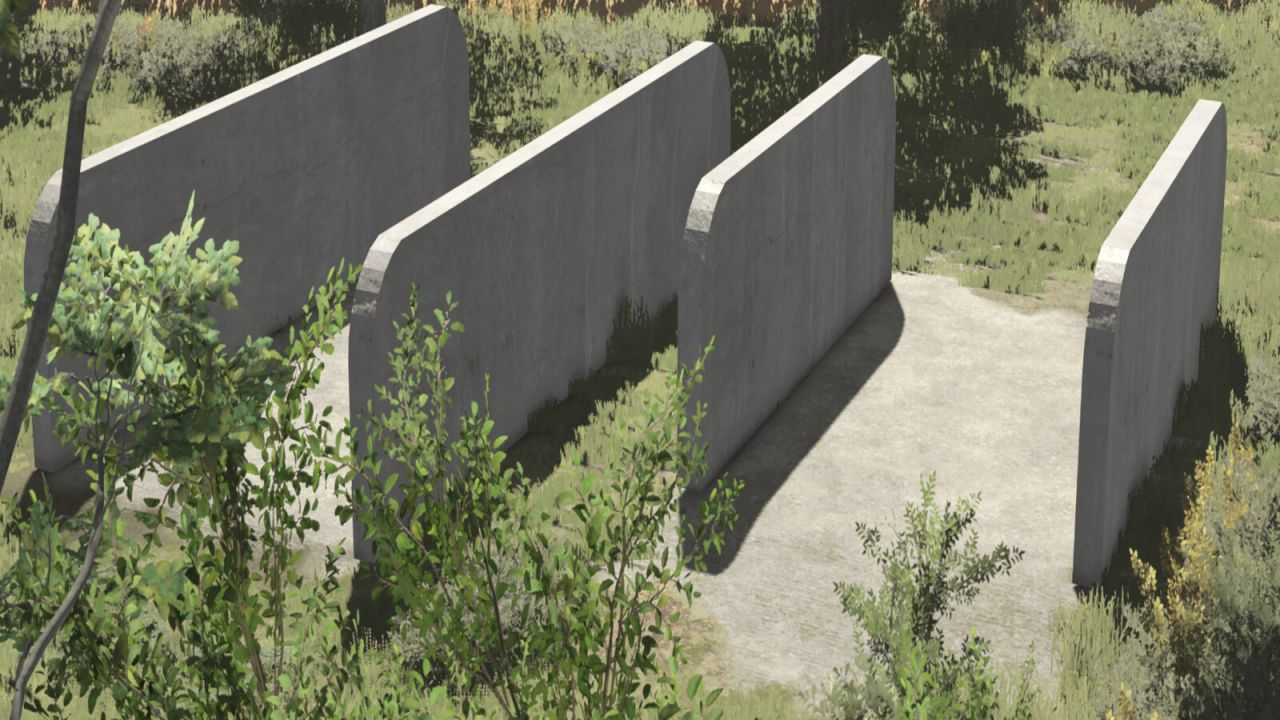 Pacote de bunker de concreto antigo
