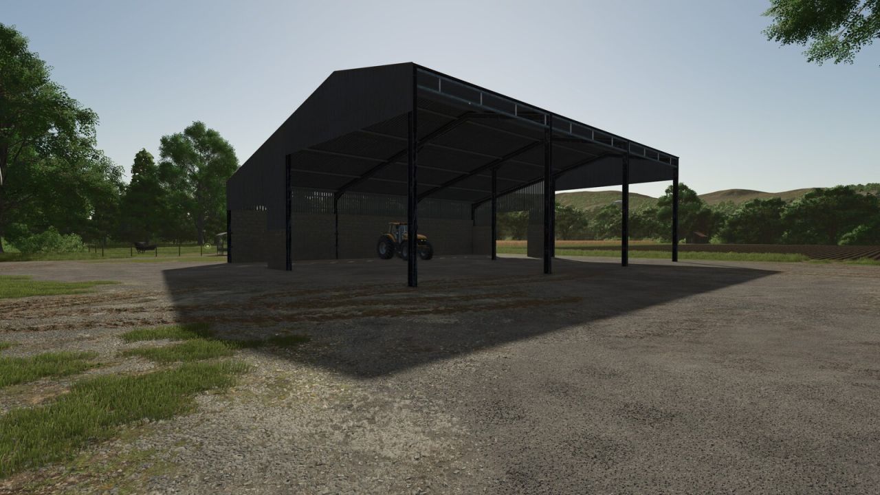 Старый поврежденный сарай