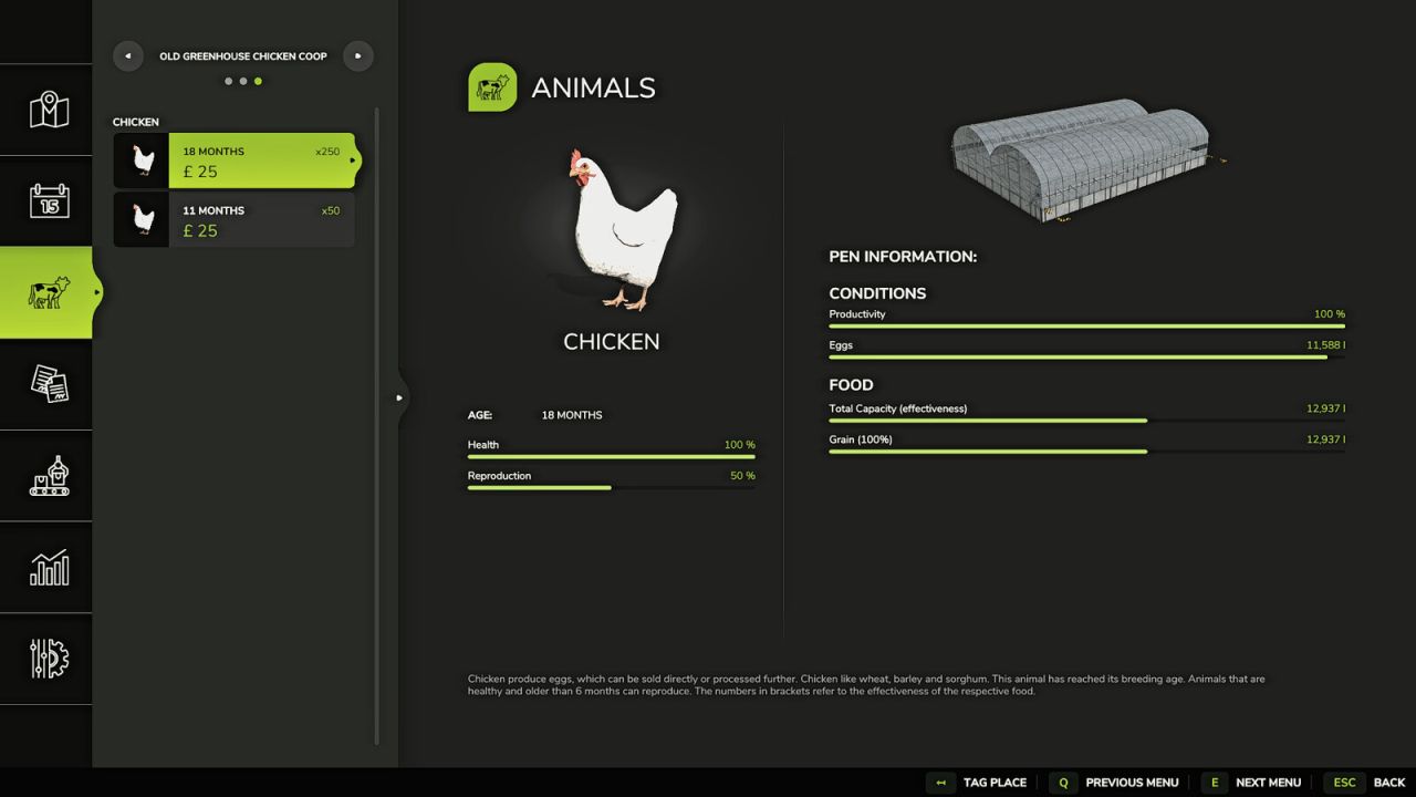 Oud kippenhok in een kas