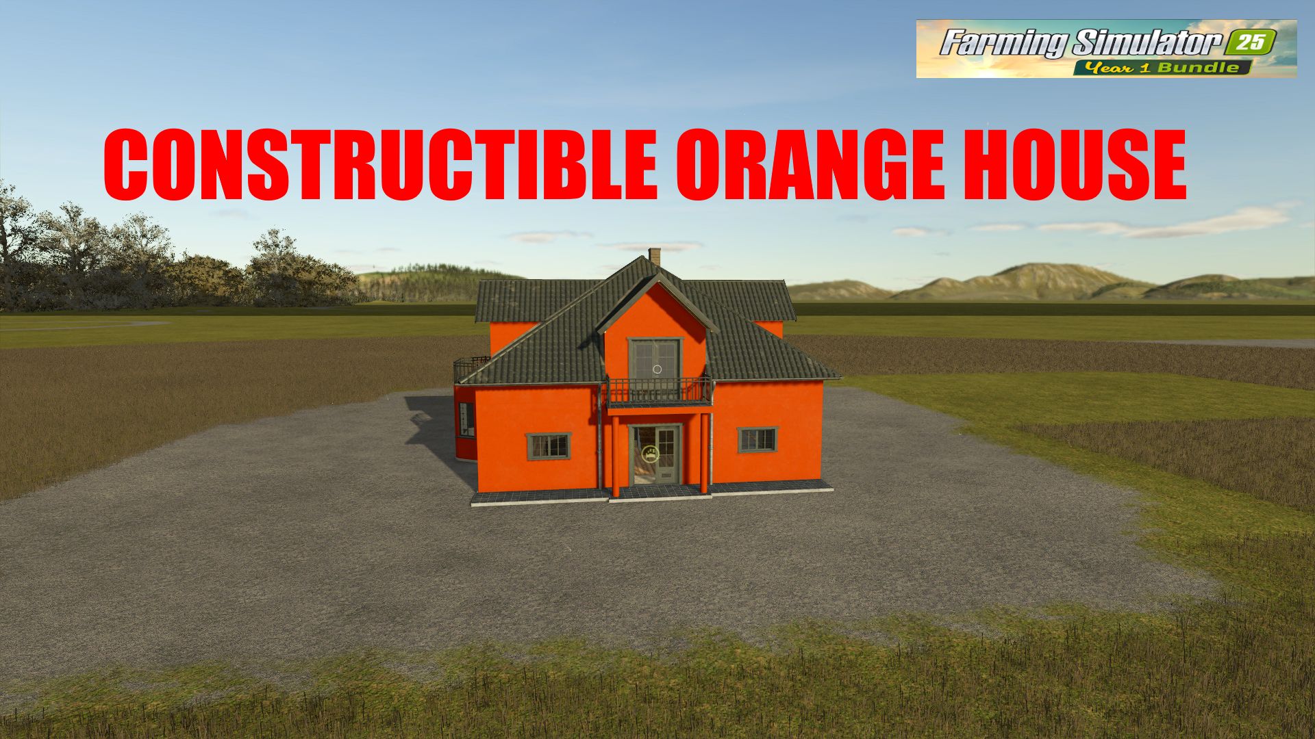 Maison orange à construire