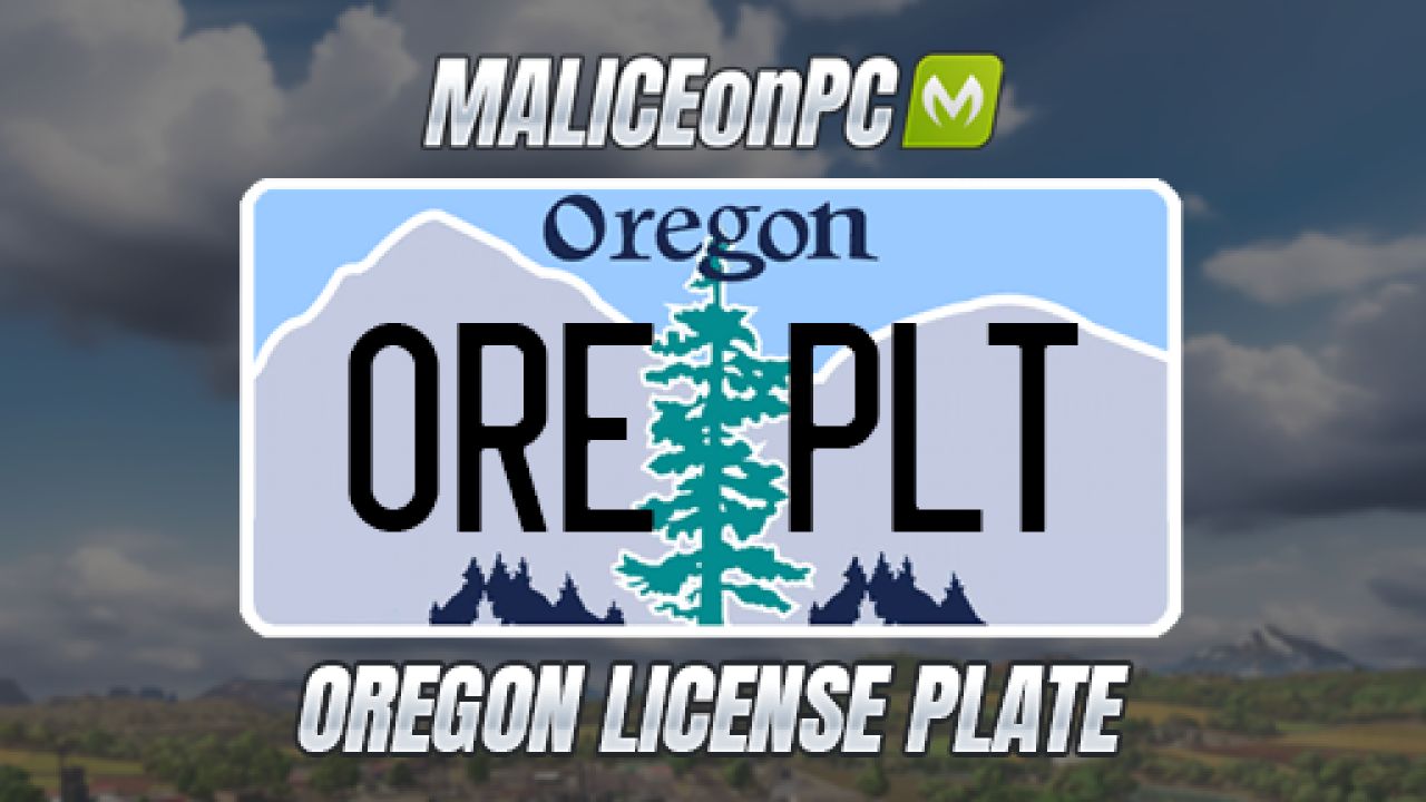 Plaque d'immatriculation de l'Oregon