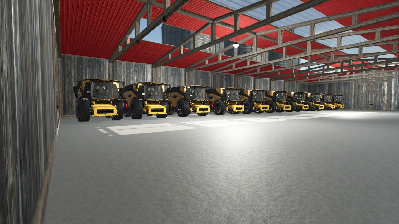 Pack Of Five Rustic Machine Sheds