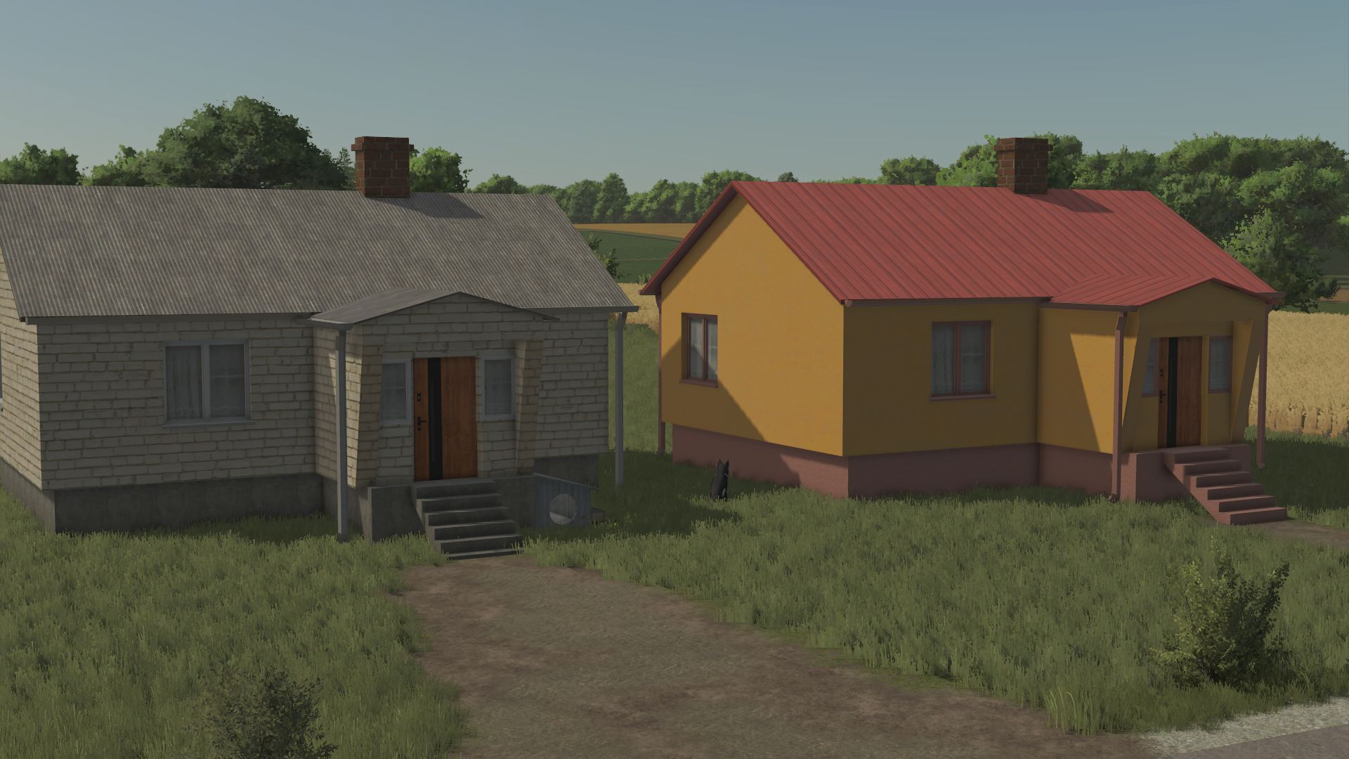 Packen Sie ein kleines polnisches Haus