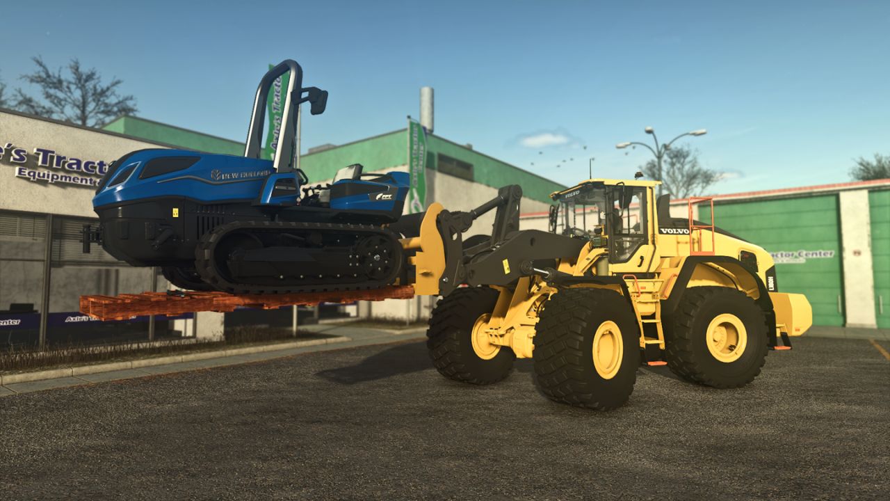 Поддон с натяжными ремнями и длинными вилами для поддонов