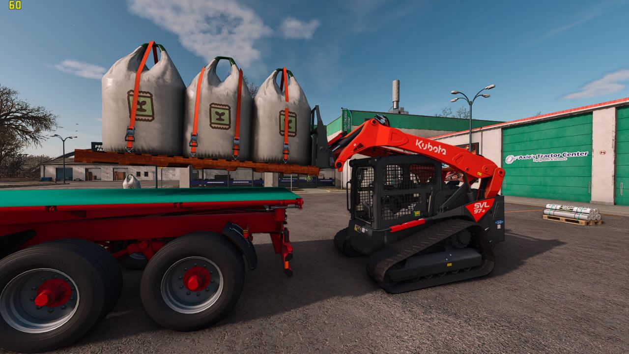 Поддон с натяжными ремнями и длинными вилами для поддонов