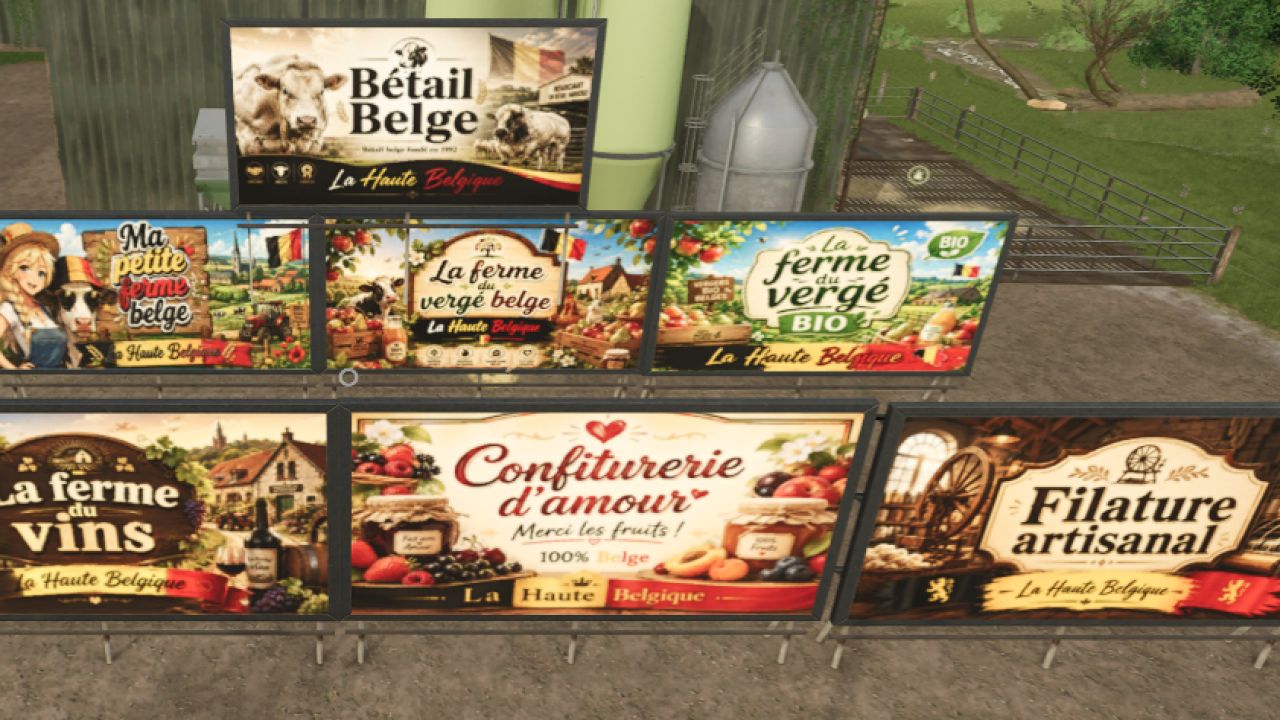 Painéis para o mapa “La Haute Belgique”