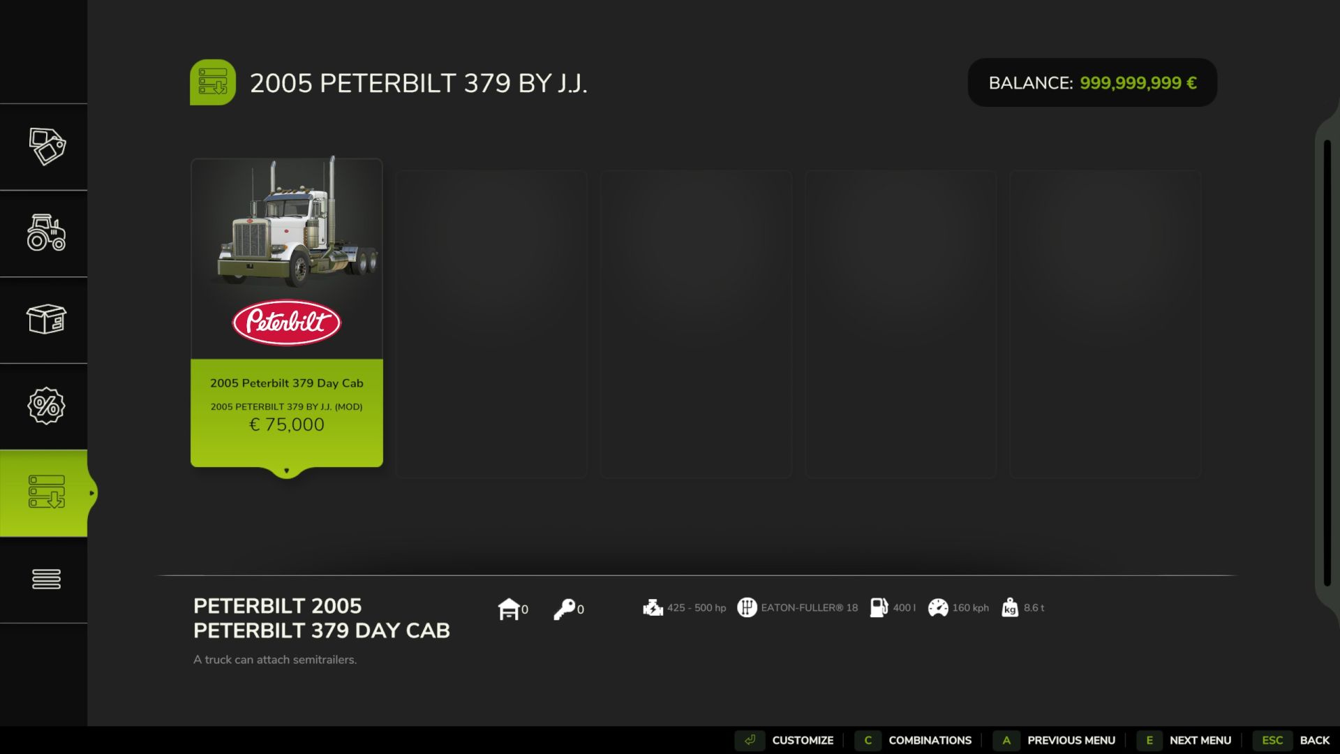 Peterbilt 379 Day Cab 2005