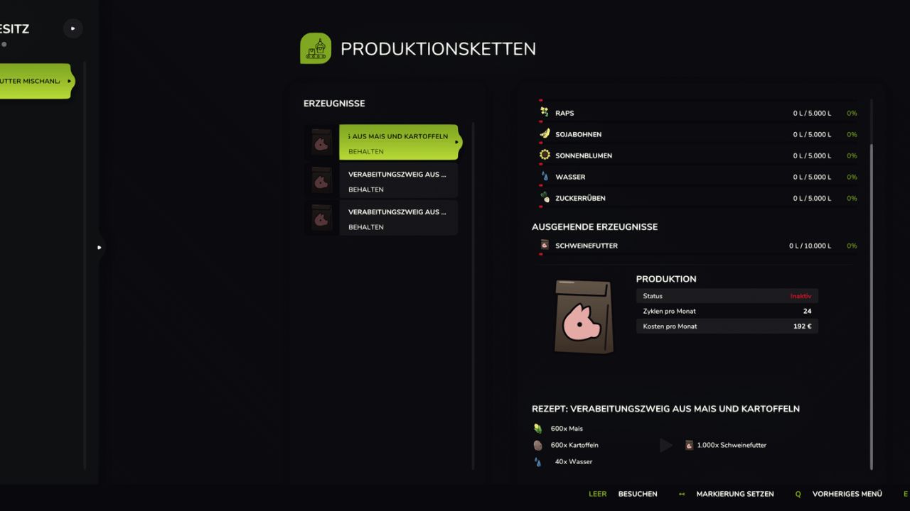 Pig feed mixing plant