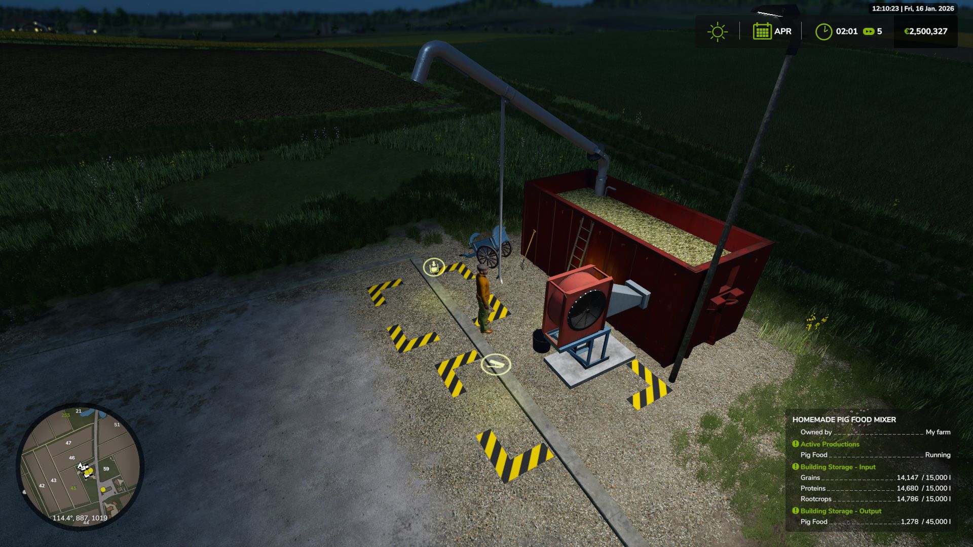 Producción de alimentos para cerdos