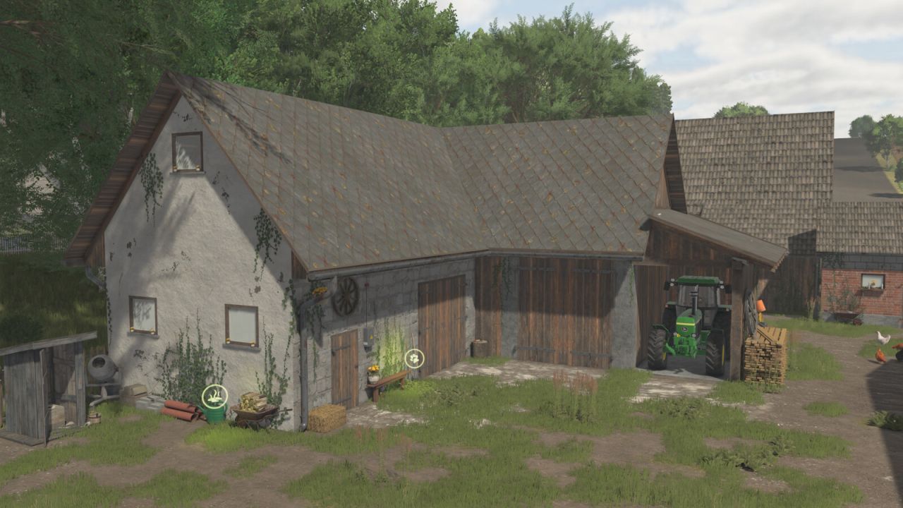 Pigsty avec une grange