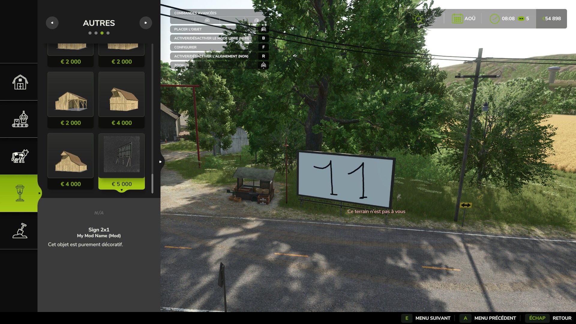 Placeable Ads Sign
