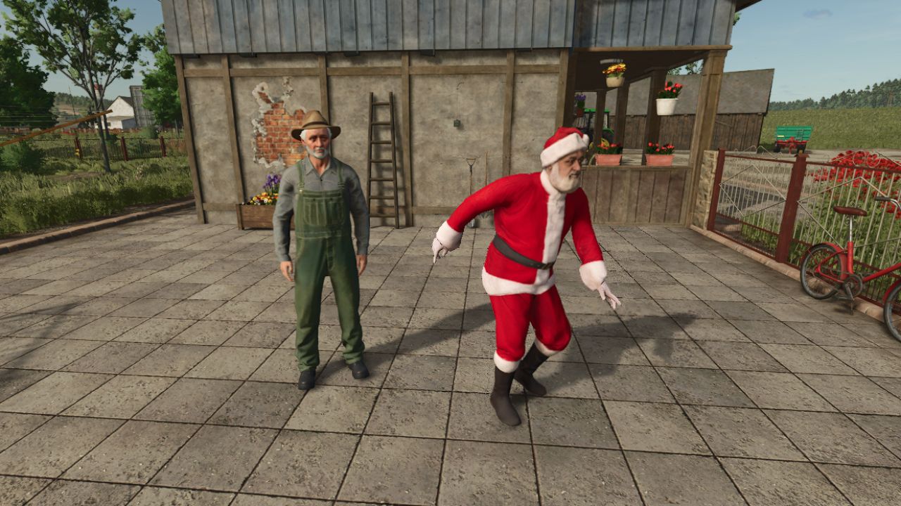 Platzierbare animierte Weihnachtsmann-Dekoration