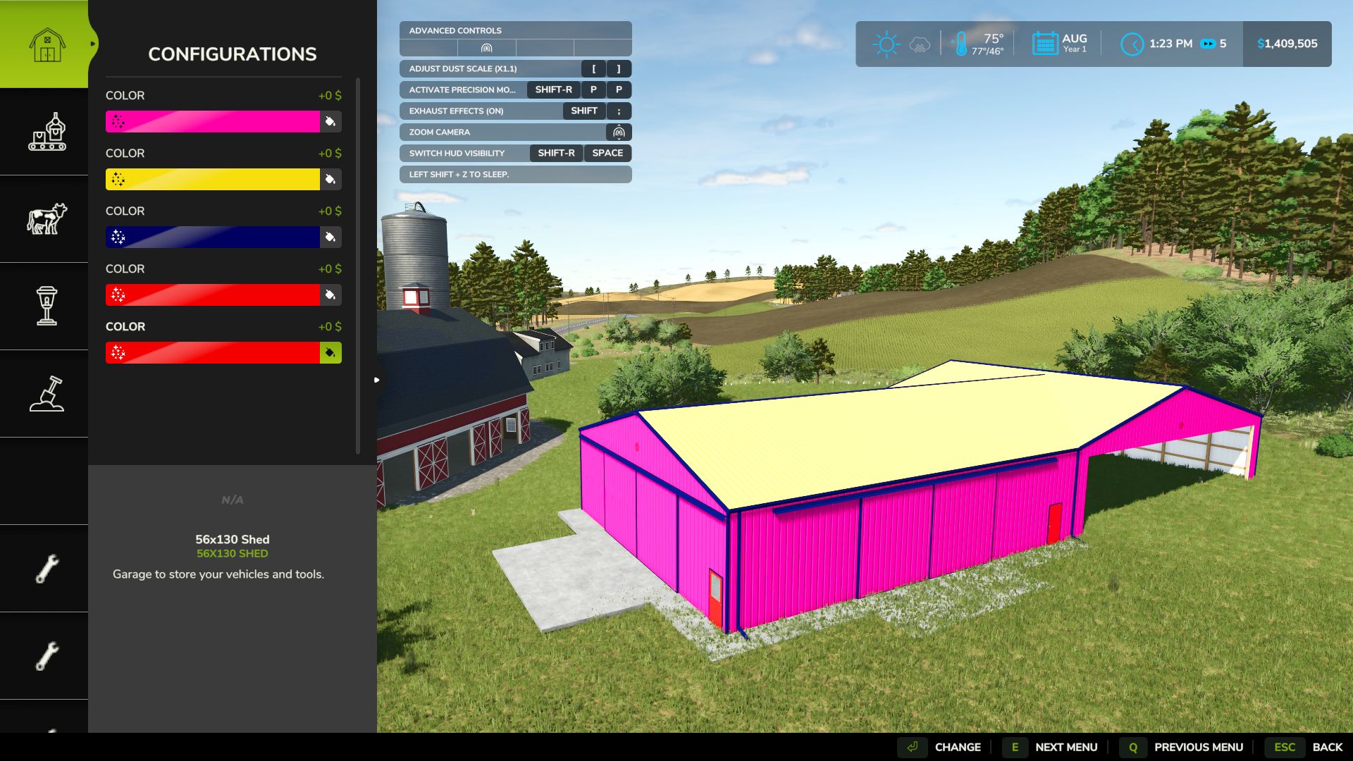 Korrektur des Farbwählers für platzierbare Objekte