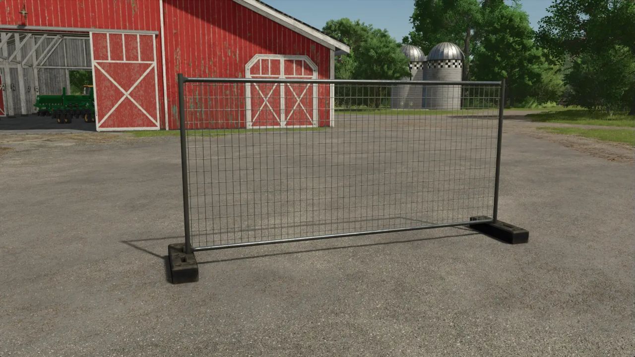 Placeable construction fence