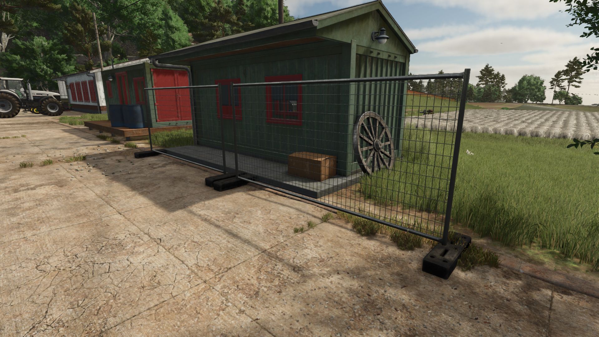 Placeable construction fence