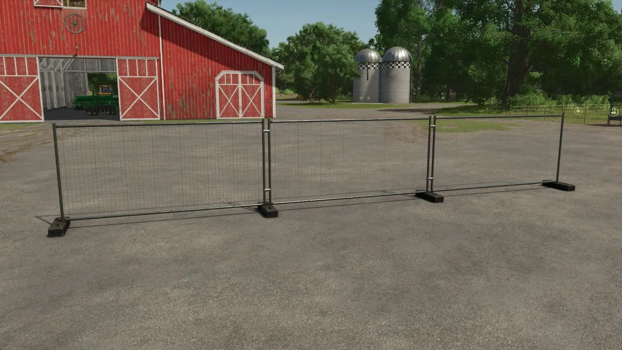 Placeable construction fence
