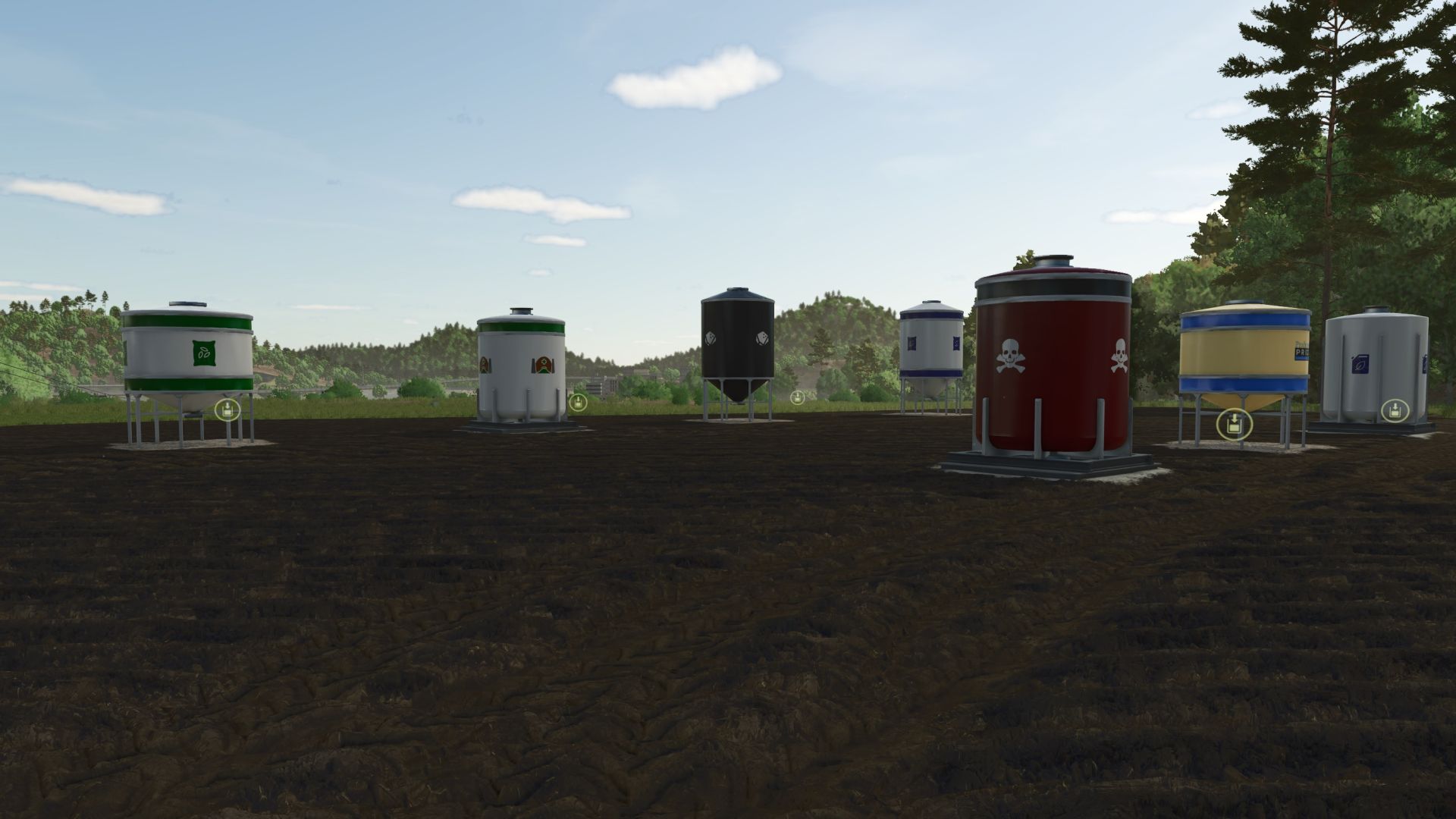 Placeable points of purchase (fertilizers, seeds, lime, ...)