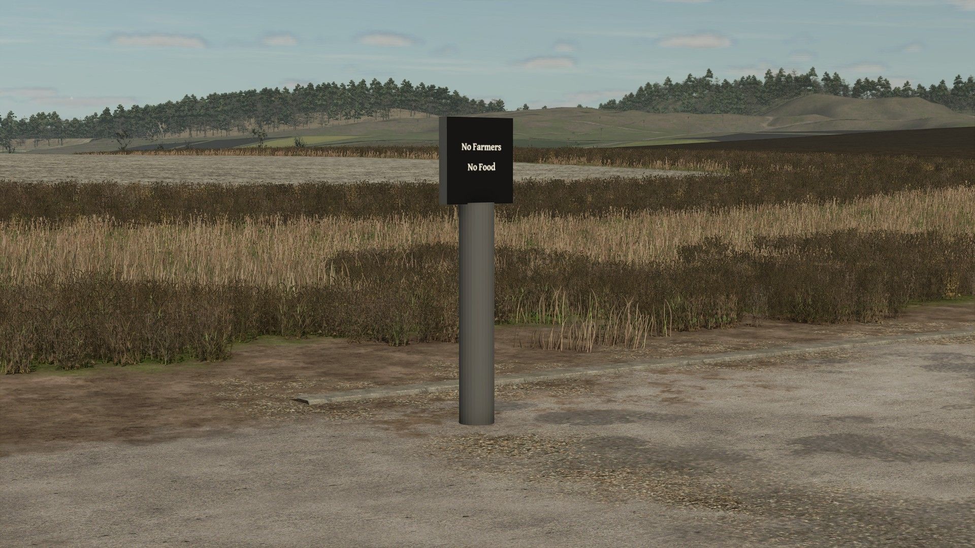 Placeable sign "No Farmers No Food"
