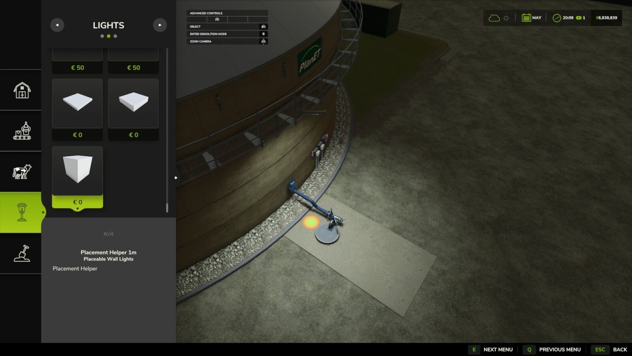 Placeable Wall Lights