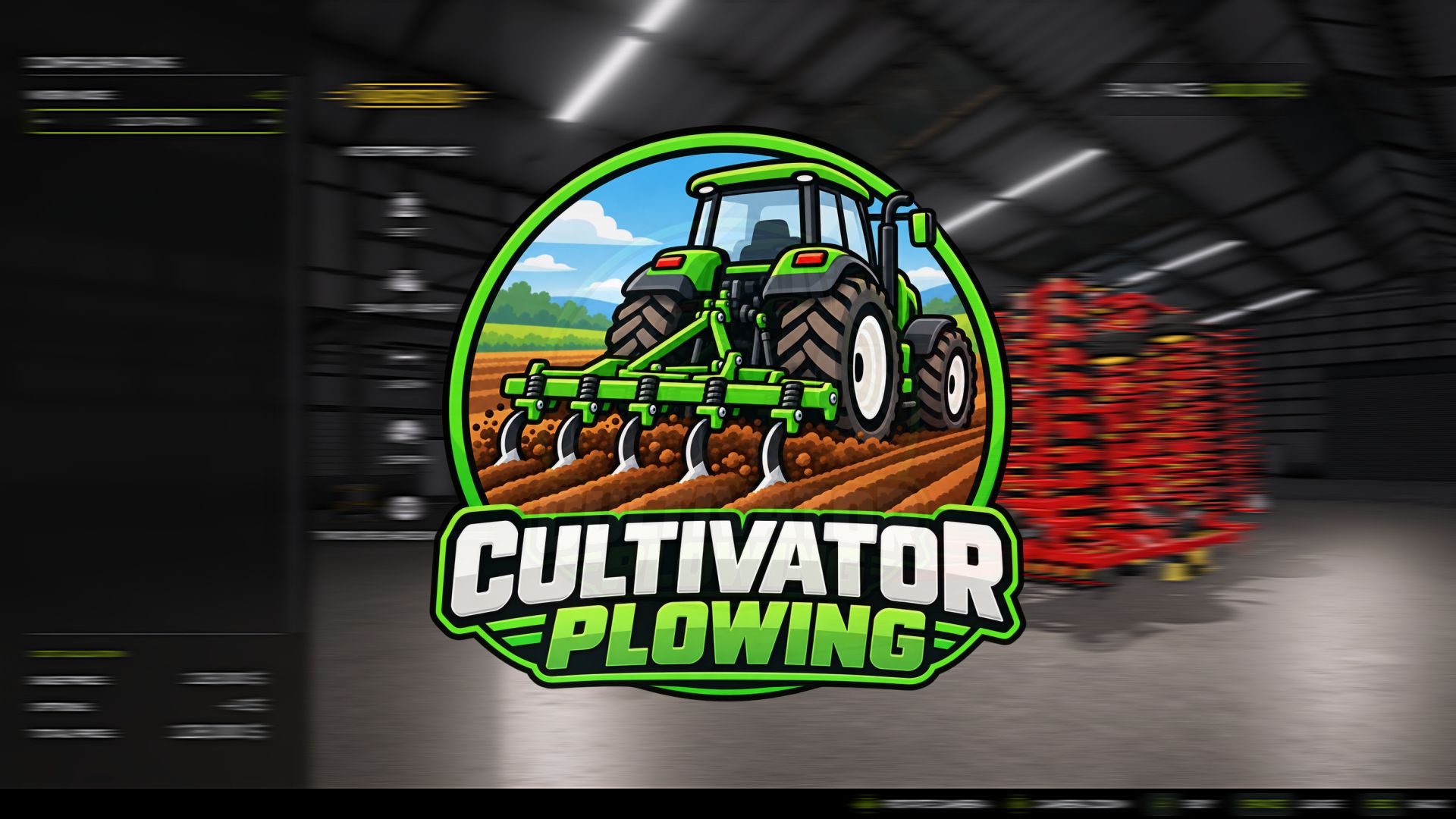 Plowing with a cultivator