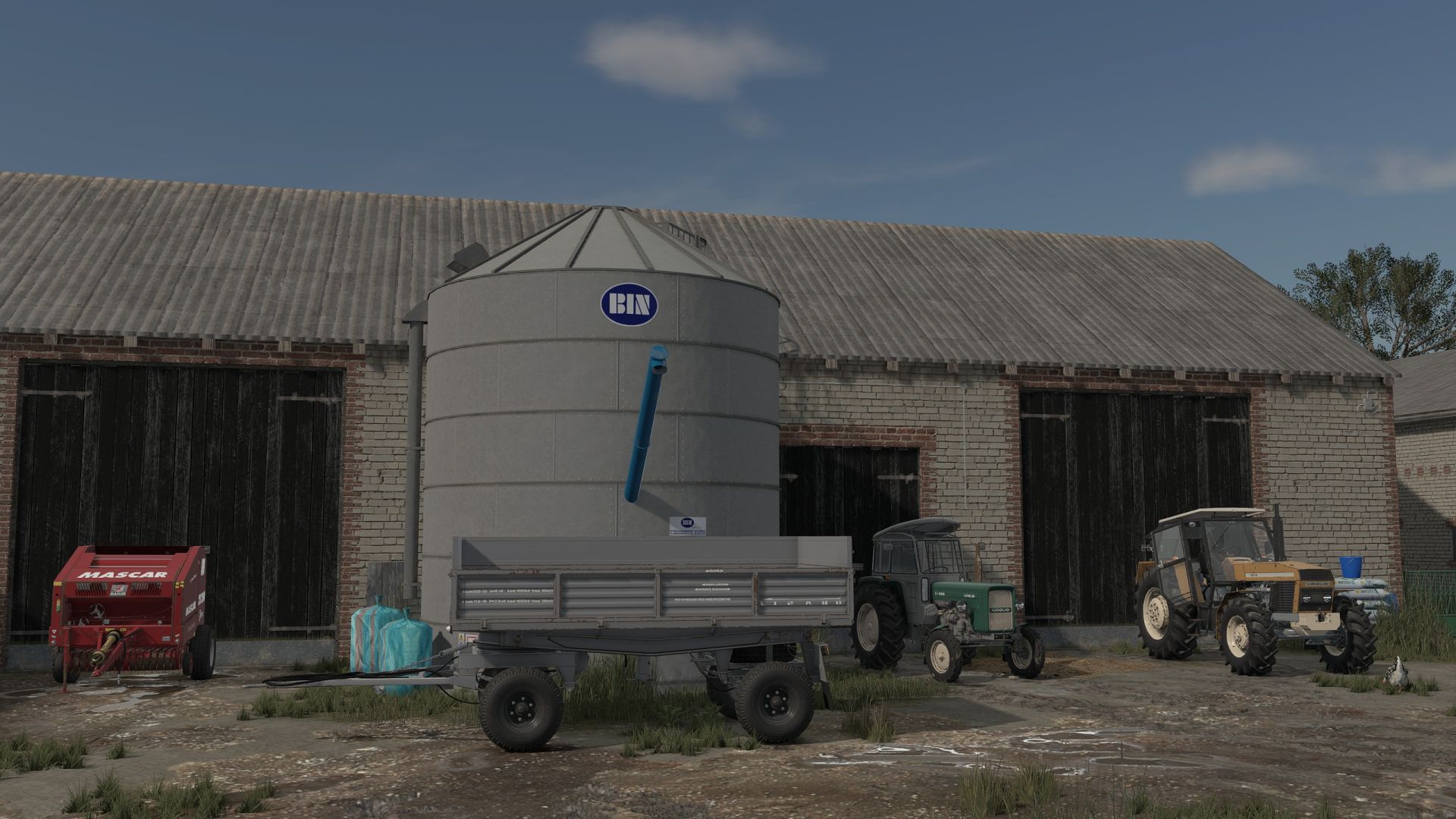 Edifícios polacos com vacas