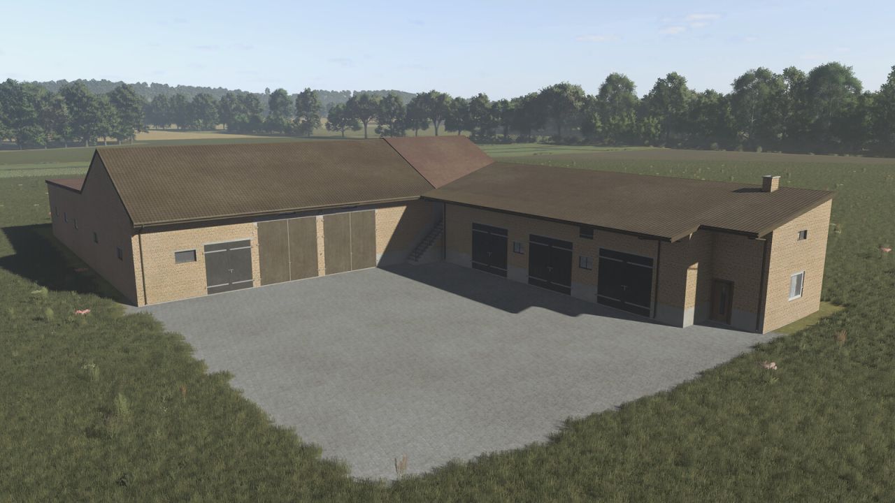 Polish Pigsty With Barn