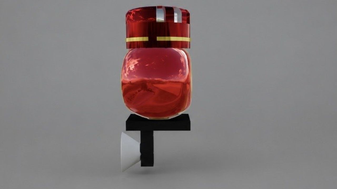 Bouteille « Poppy » avec support (Prefab)