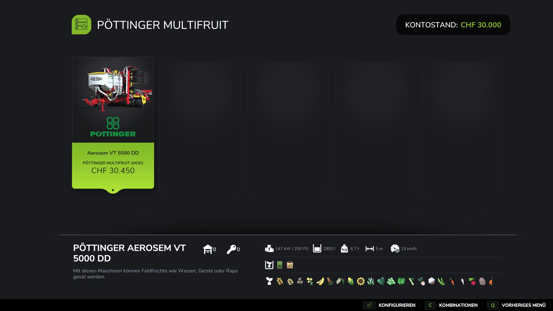 Pöttinger Aerosem VT 5000 DD (multifruits)