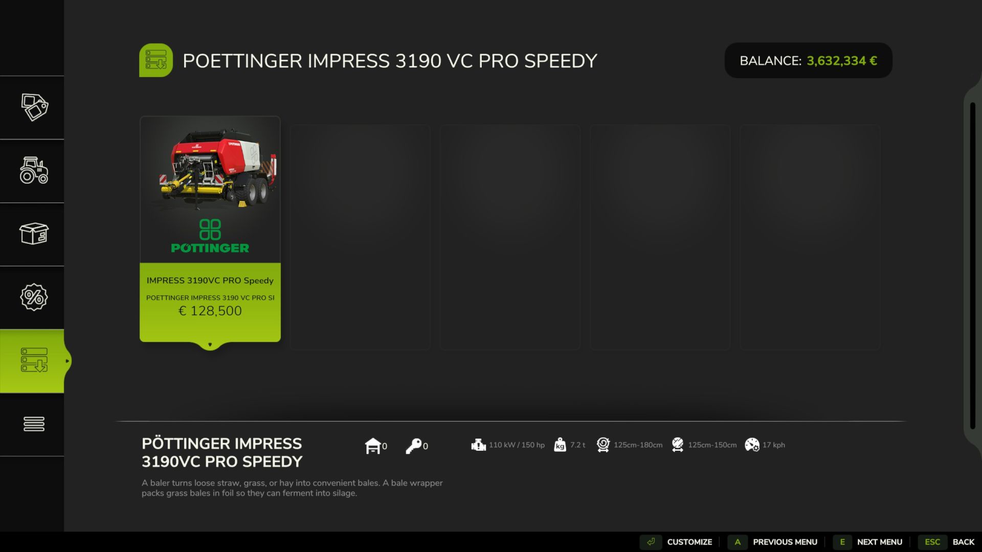 Pöttinger Impress 3190 VC PRO Speedy