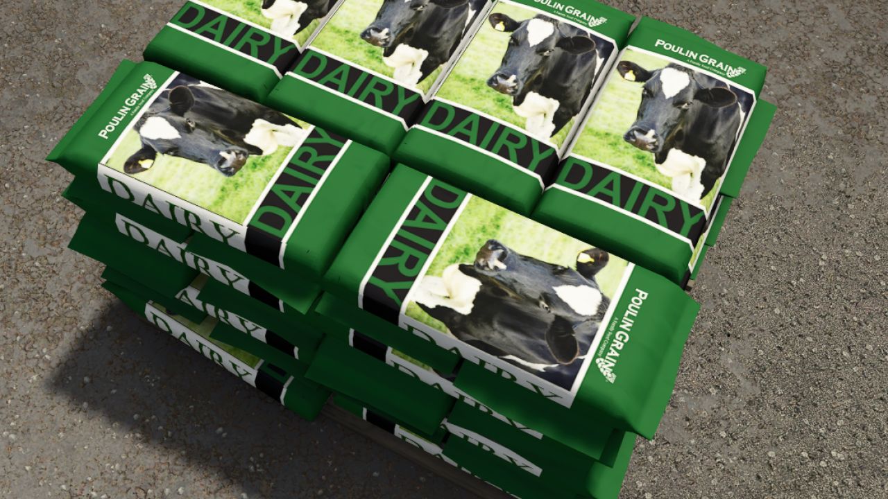 Poulin Grain minerale voer pallets