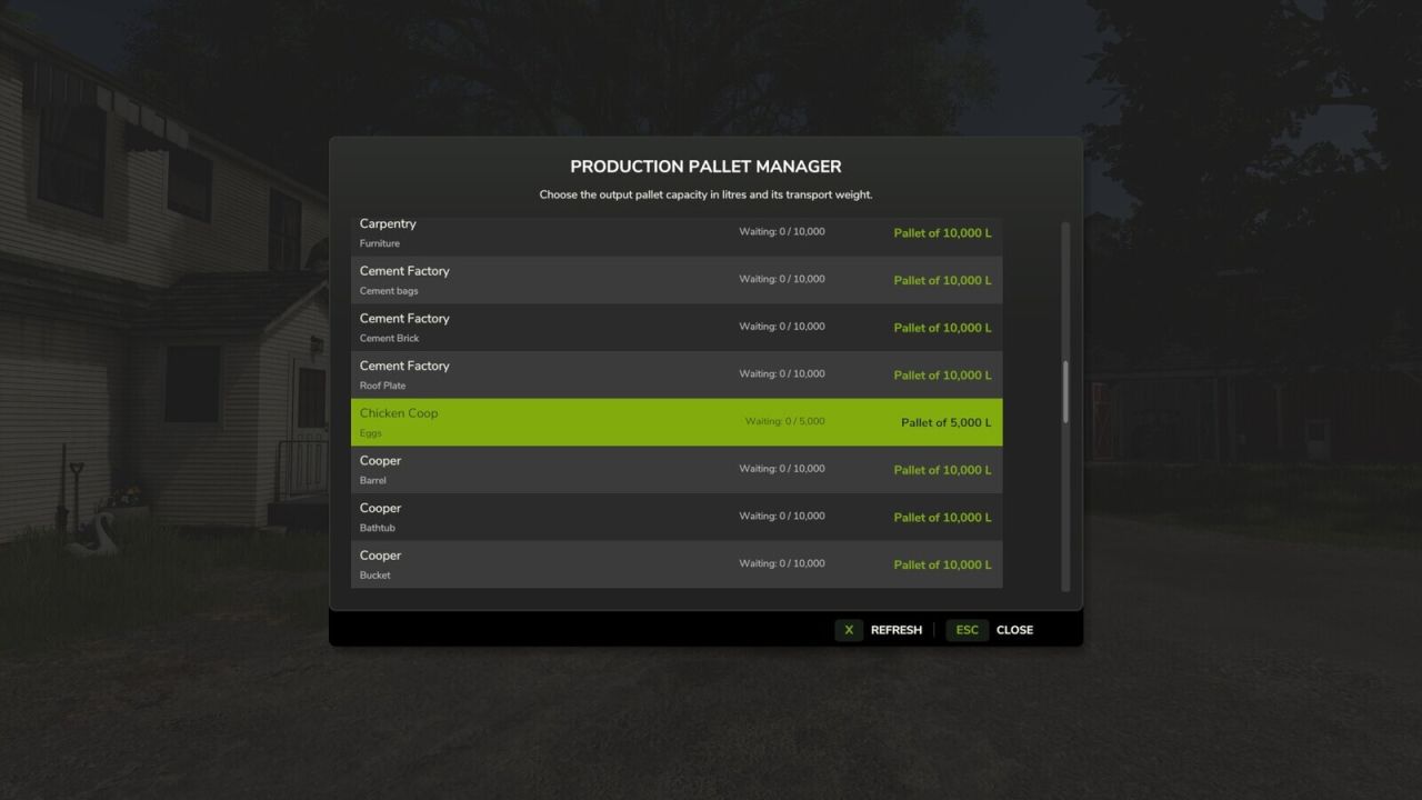 Gestionnaire De Palettes De Production