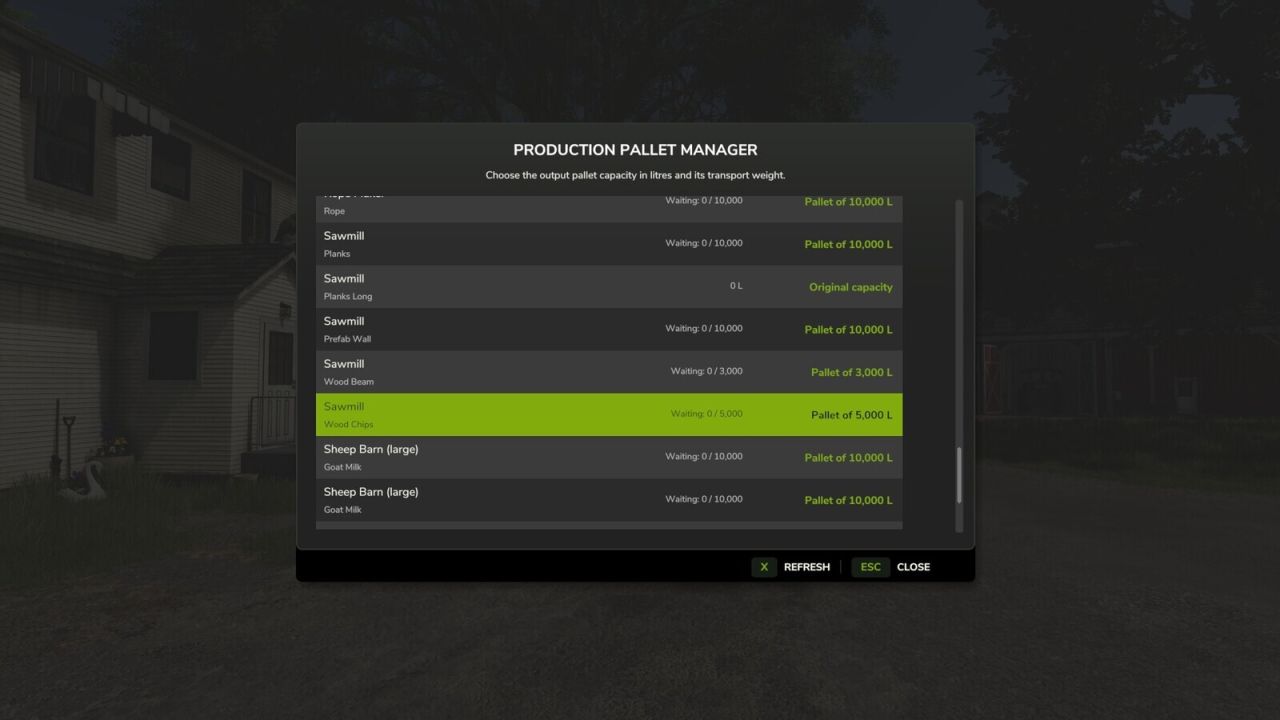 Gestionnaire De Palettes De Production