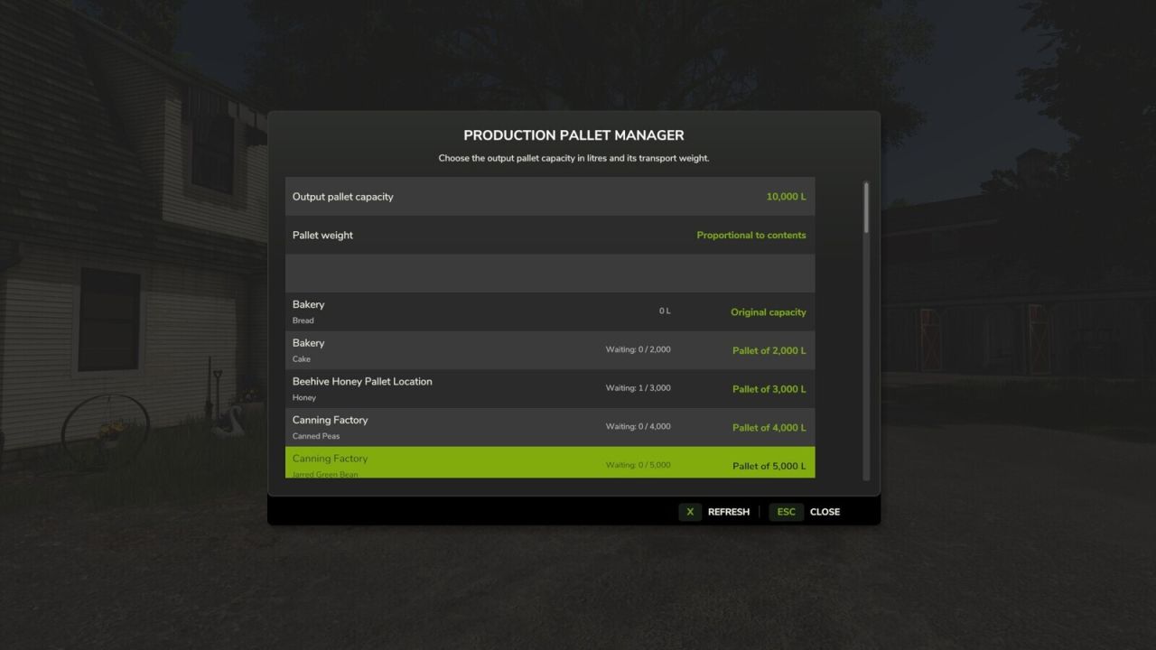 Gestionnaire De Palettes De Production