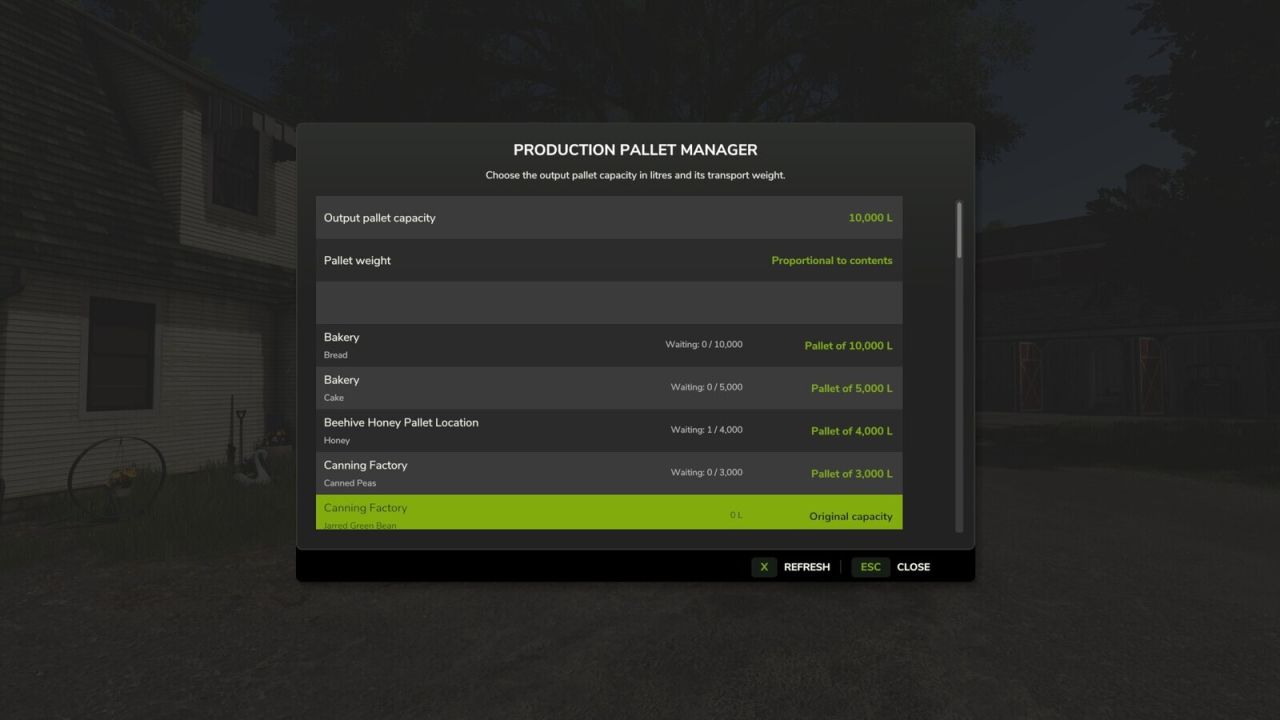 Gestionnaire De Palettes De Production