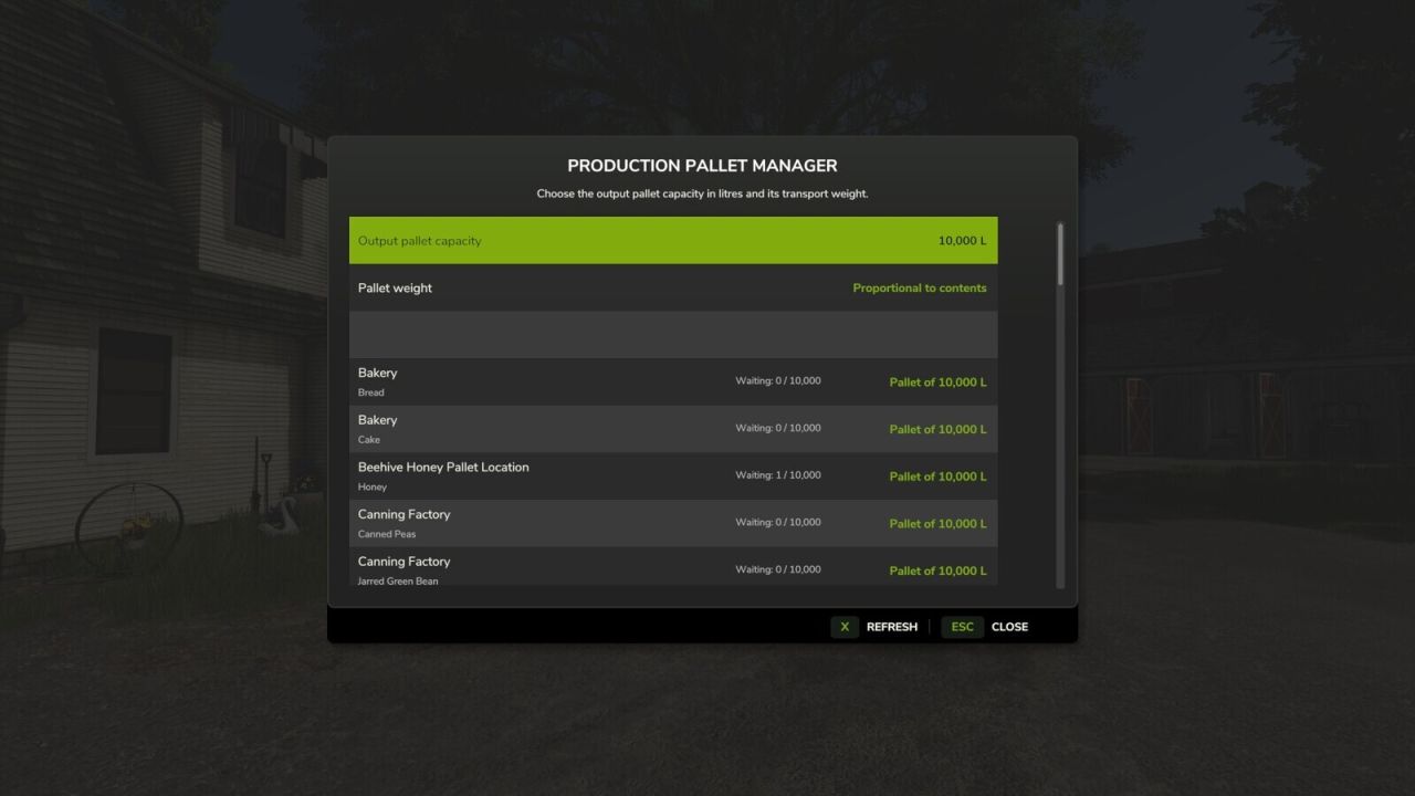 Gestionnaire De Palettes De Production