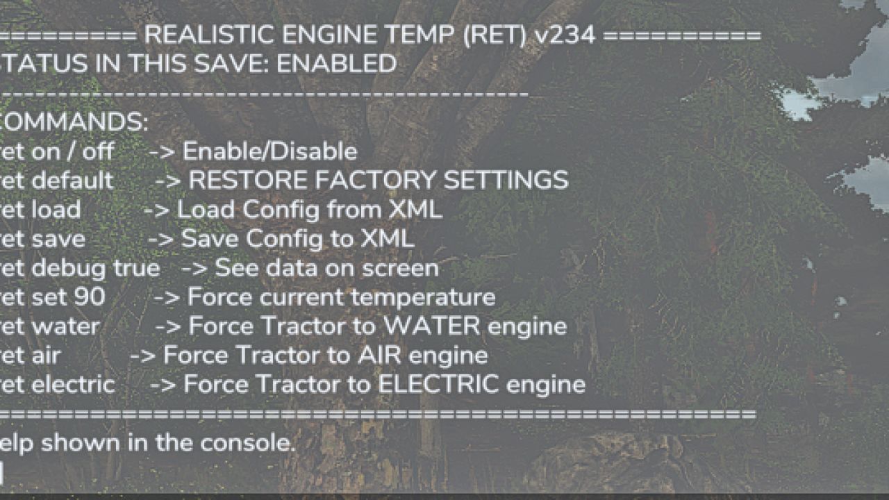 Realistic Engine Temperature