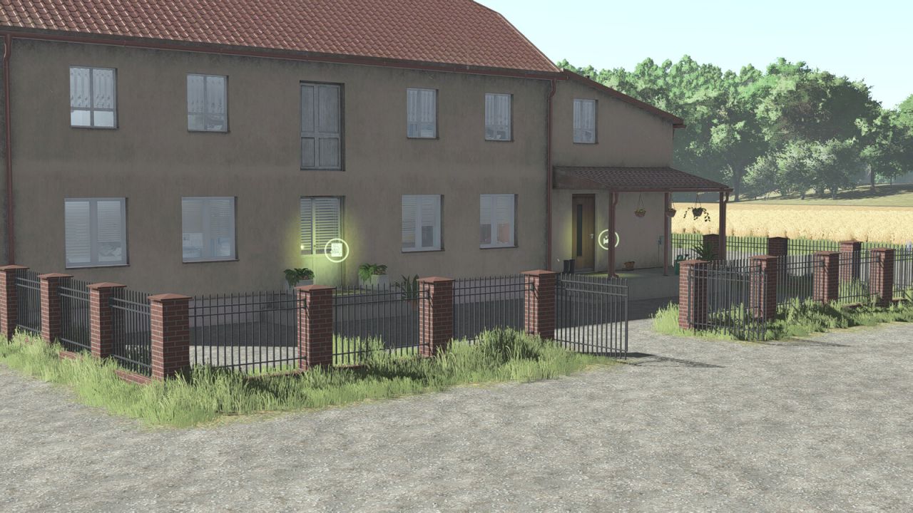 Red Brick And Metal Fence