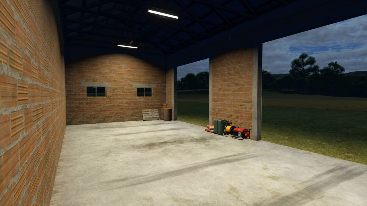 Garagem de Tijolos Vermelhos